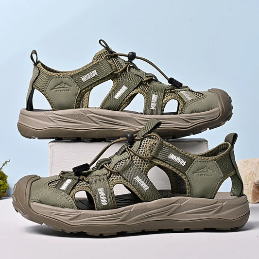 Comfy Summer Mens Sandals Mesh Casual Shoes Outdoor Male Beach Shoes Leisure Walk Wading Aqua Shoes Quick Dry Sandalias Sandaly