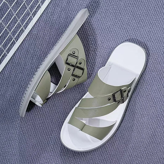 New Men's Daily Slippers Outdoor Casual Sandals Non-slip Lightweight Male Cool Slides Outdoor Man Half Drag Flip-flops Sandalias