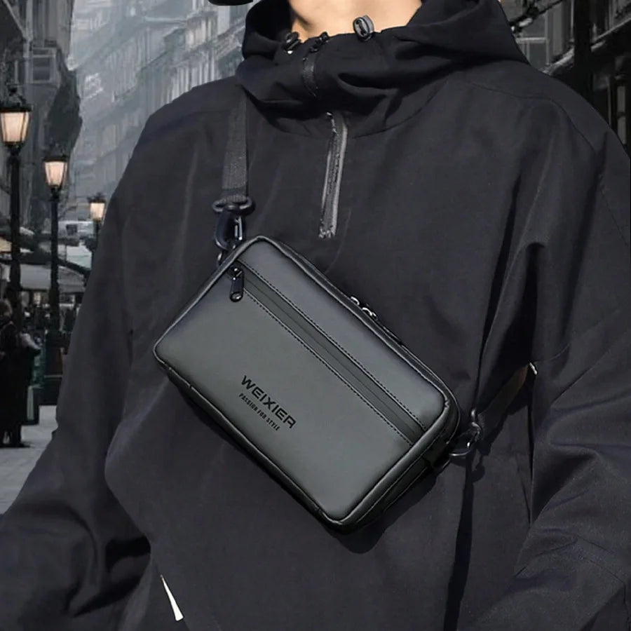 Fashionable Multi-Layer Shoulder Bag,Hand-Held Casual Crossbody Bag, Suitable for Commuting, Daily Use,Black Business Travel Bag