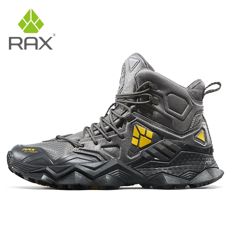 Rax Men Waterproof Hiking Shoes Breathable Hiking Boots Outdoor Trekking Boots Sports Sneakers Tactical Shoes