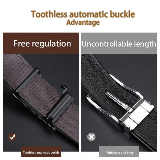 European Male Belt Genuine Leather Belt for man 105-160cm plus size jeans belt Adjustable automatic belt Gifts for Men