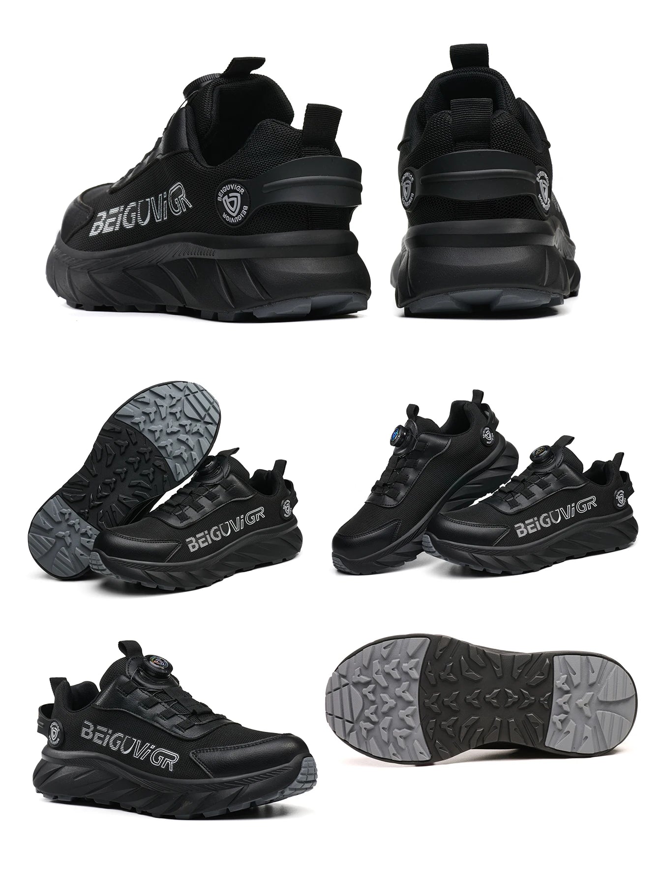Rubber-Padded Anti-Slip, Impact-Resistant, Puncture-Resistant Safety Shoes