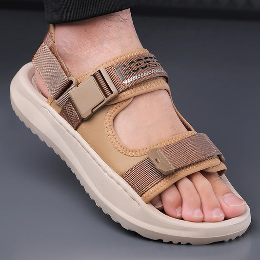 Men's Roman Sandals Summer Outdoor Sports Slip-On Shoes Anti-Slip Breathable Soft Bottom Casual Beach Shoes-WC20258