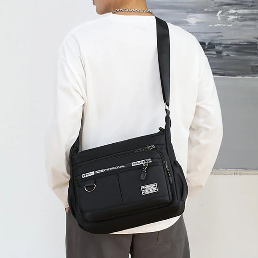 Men's business single-shoulder bag Large Capacity Men's Casual Multi-layer Pocket Fashion Single Shoulder Messenger Bag