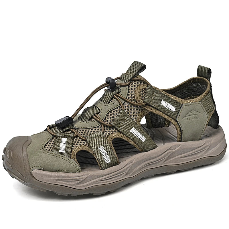 Comfy Summer Mens Sandals Mesh Casual Shoes Outdoor Male Beach Shoes Leisure Walk Wading Aqua Shoes Quick Dry Sandalias Sandaly