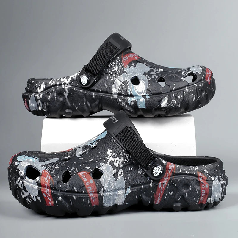 Summer Slippers Men Clogs Platform Male Beach Sandals Outdoor Casual Non-slip Footwear Men Sandals Leisure Shoes