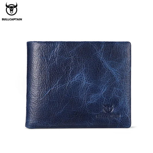 BULLCAPTAIN New Men's Leather Wallet RFID Function Fashion Business Multi-Card Men's Wallet Clip QB026