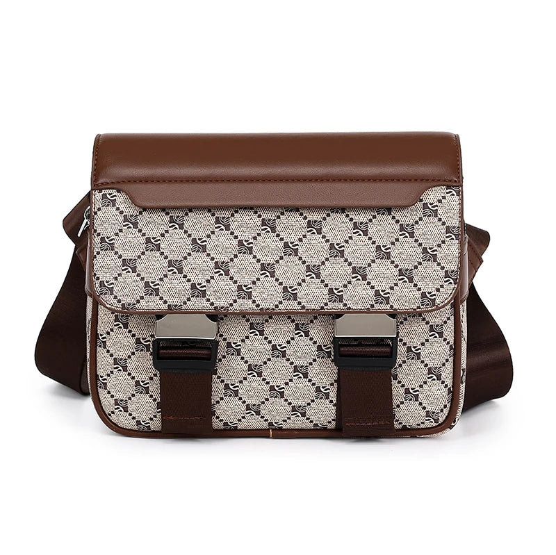 2026 New Design Shoulder Bag Men Crossbody Bag Fashion Business PU Leather Chest Bag Male Mobile Phone Bag Purses Handbags