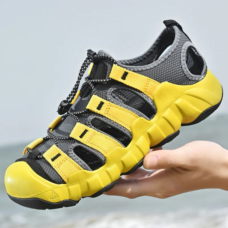 Brand Summer Men's Sandals Fashion Design Beach Men Sandals Outdoor Couple Wading Sandals Non-slip Flat Men Sneakers Size 36-46