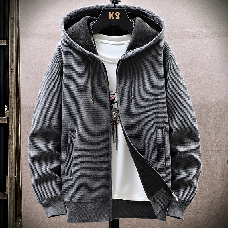 LEGIBLE 2025 Men's Sweaters Autumn Winter Wool Zipper Cardigan Sweaters Man Casual Knitwear Sweatercoat Male