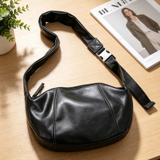 2026 New Fashion Men Crossbody Bag Soft Leather Hobos For Men Dumpling Crossbody Bags Luxury Brand Design Shoulder Bags Totes