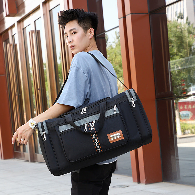 Travel Bag Large Capacity Handbag Portable Outdoor Carry Luggage Convenient Practical Male's Weekend Duffle Bags Random Letters