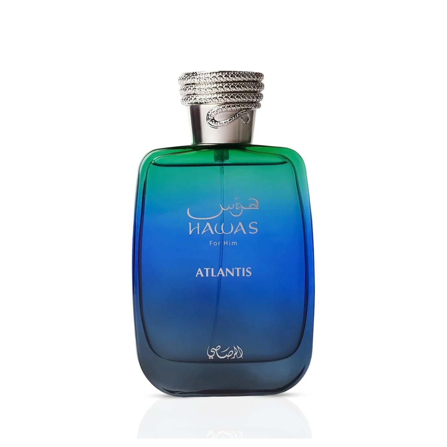 Rasasi Hawas Atlantis Eau de Parfum Spray for Men – Invigorating Fresh Aquatic & Modern Marine Scent, Long-Lasting Premium Arabian Fragrance, Perfect Gift, 3.4 fl oz / 100 ml