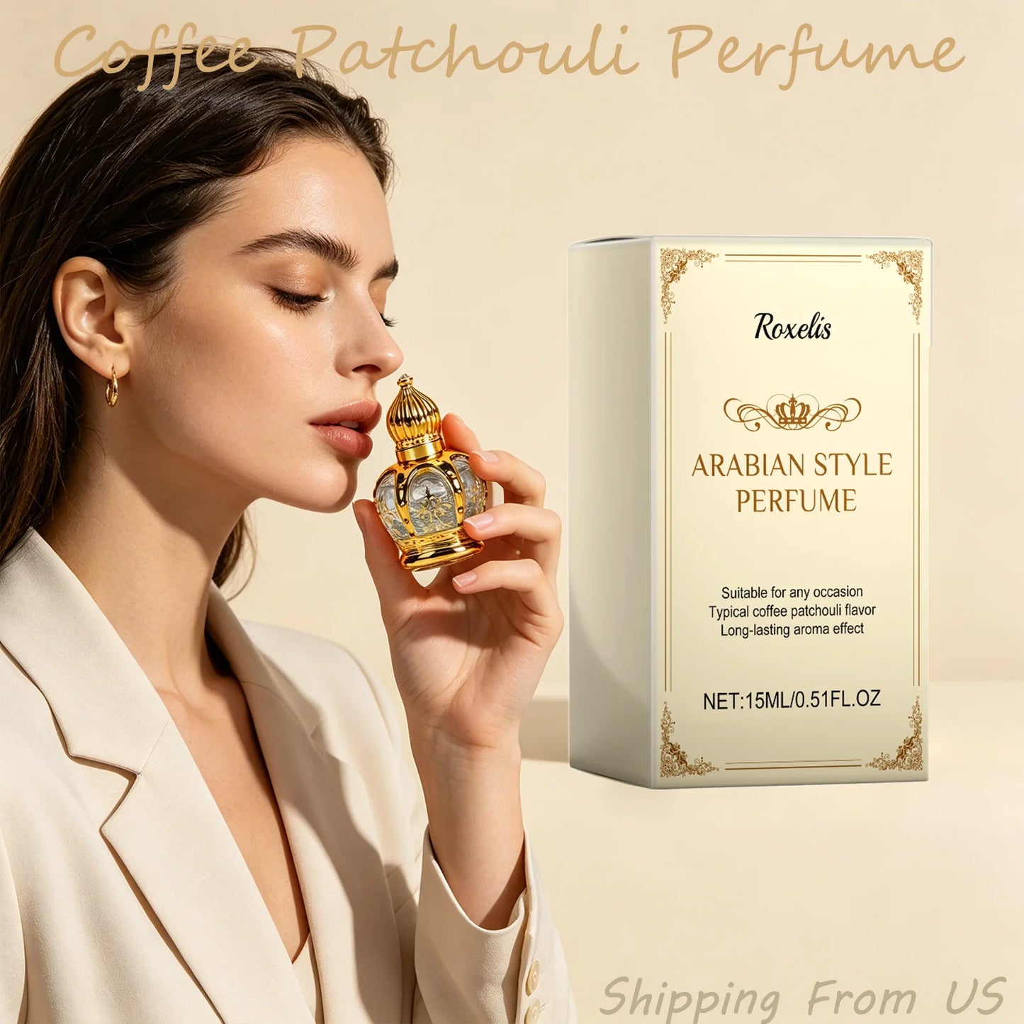 Roxelis 15ml Coffee Patchouli Perfume For Women And Men Natural Fresh Long Lasting Fragrance Ideal For Daily And Gift Use