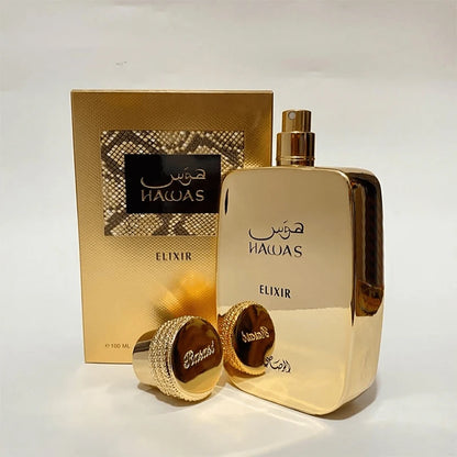 Rasasi Hawas Elixir Eau De Parfum Spray for Men – Intense Oriental Spicy & Amber Woody Scent, Long-Lasting Premium Arabian Fragrance, Perfect Gift, 3.4 Fl oz / 100 ml
