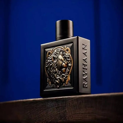 RAYHAAN Lion most popular men's sweet and spicy wooden fragrance, black gold embossed lion square bottle, noble luxury, gift selection, suitable for multiple venues