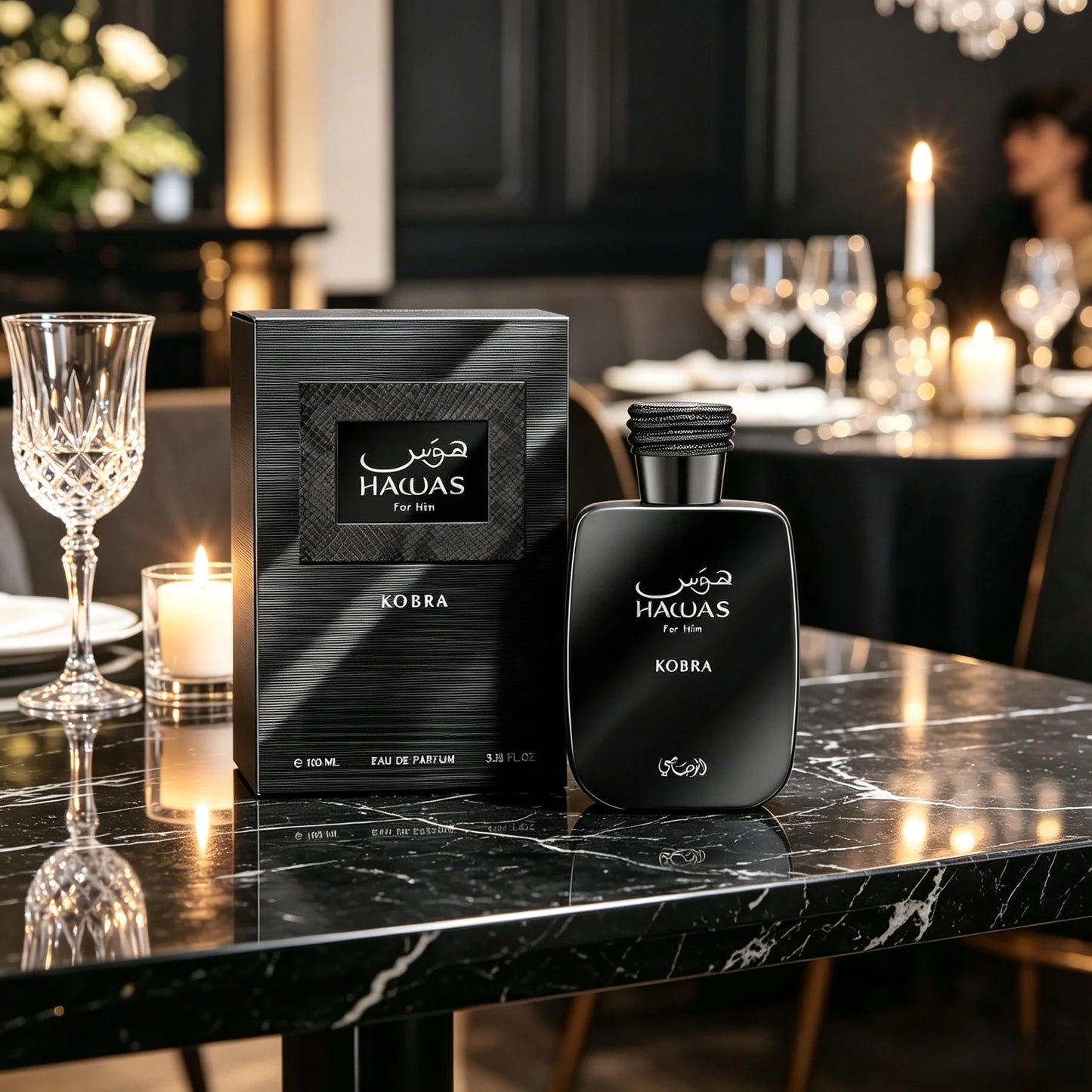 Luxury Matte Black Bottle Men Perfume Rasasi Hawas Kobra Dark Woody Masculine Scent Long Lasting Daily Fragrance Gift