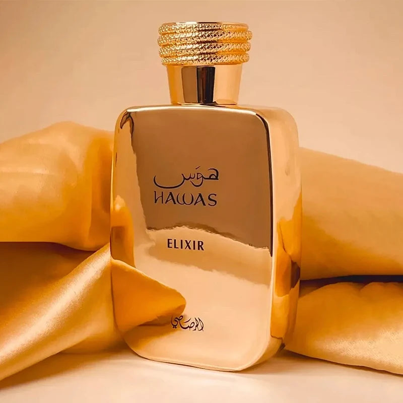 Rasasi Hawas Elixir Eau De Parfum Spray for Men – Intense Oriental Spicy & Amber Woody Scent, Long-Lasting Premium Arabian Fragrance, Perfect Gift, 3.4 Fl oz / 100 ml