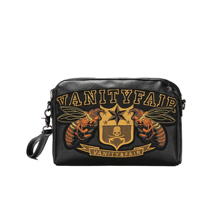 Embroidery Bee Crossbody Shoulder Bag Men Fashion Multifunction Clutch Bag Men Shoulder Bag Crossbody Messenger Bag Man Handbag
