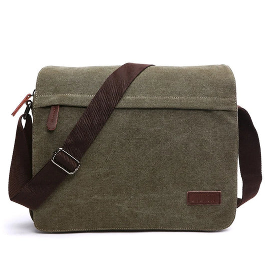 Fashion Solid Vintage Canvas Messenger Satchel Bags Buckle Casual Portable Shoulder Bag Korean Trend Simple Pack For Men 2020