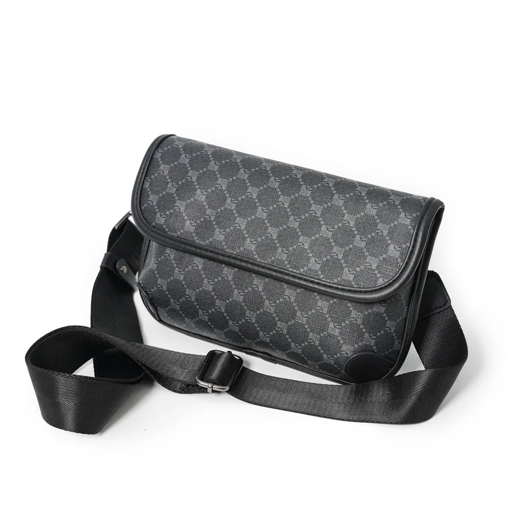 Brand Design Shoulder Bag Men Crossbody Bag Fashion Business PU Leather Shoulder Bag Male Mobile Phone Bag Purses Handbags New