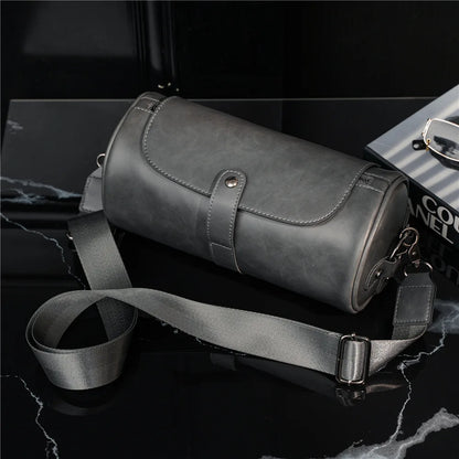 Luxury Retro Barrel Shaped Shoulder Bags Men Crossbody Bag Fashion Design Messenger Bag Mens Crossbody Shoulder Bag Male 2021