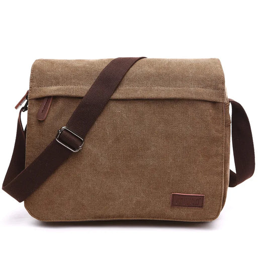Fashion Solid Vintage Canvas Messenger Satchel Bags Buckle Casual Portable Shoulder Bag Korean Trend Simple Pack For Men 2020