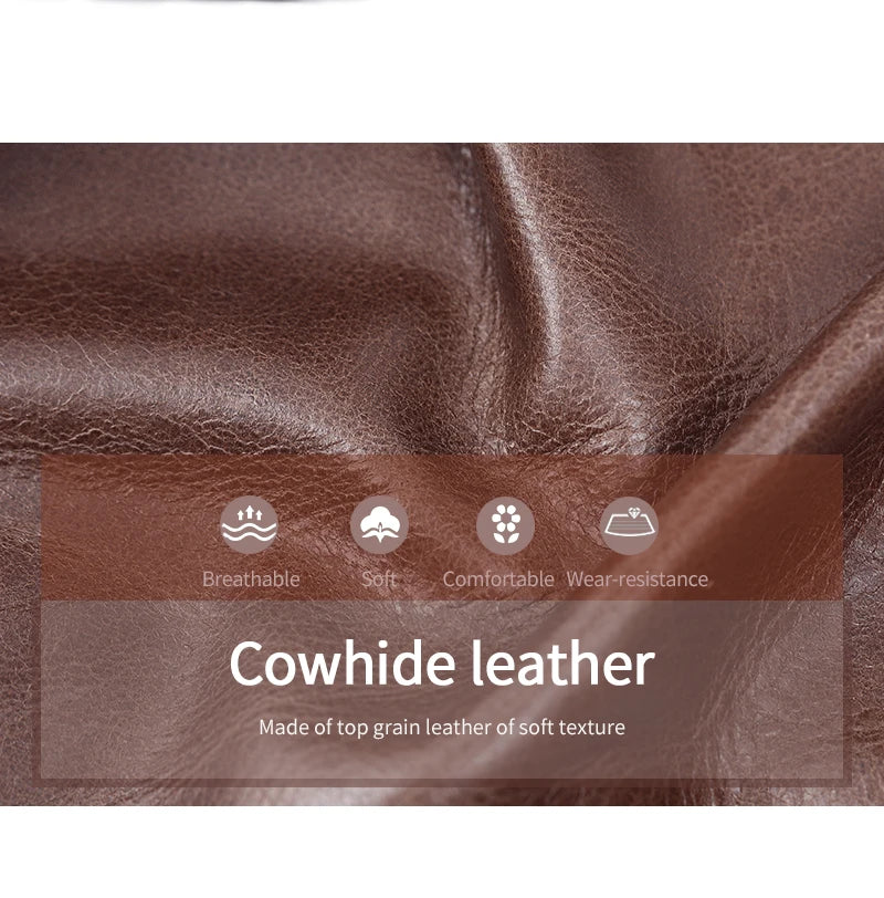New 2025 Men Genuine Leather Shoulder Bag Casual Leather Men's Pad Messenger Bag Male Business Crossbody Bag Hot Handbag for Men
