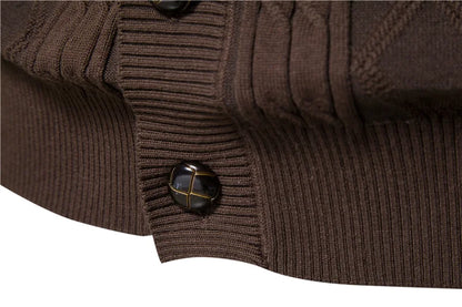 AIOPESON Cotton Argyle Cardigan Men Casual Single Breasted Solid Color Business Mens Cardigans New Winter Fashion Sweater Man