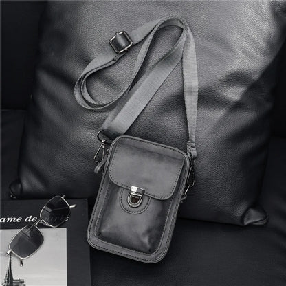 Vintage Mini Men's Crossbody Bag Fashion Shoulder Bag Men Mobile Phone Bag Casual Handbags Small Crossbody Shoulder Bag For Men