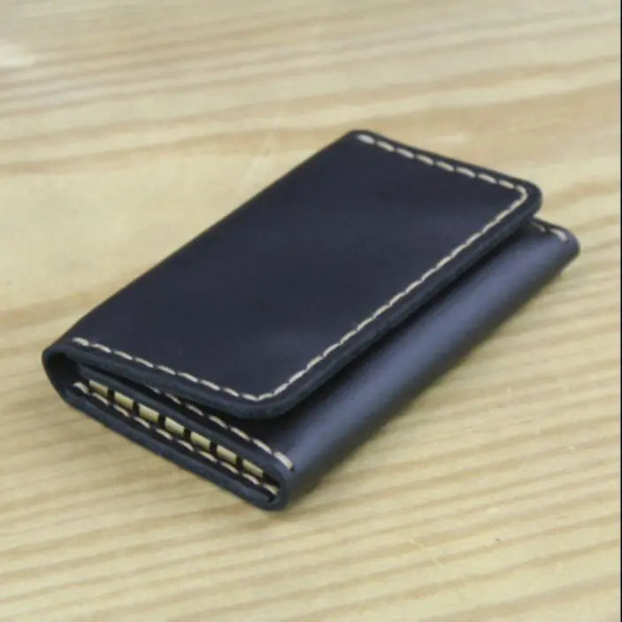 High Class Handmade Men Genuine Leather Key Holder Leather Key Wallet Men Housekeeper Women Key Case Bag key organizer pouch