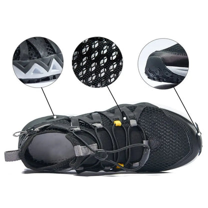 Rax Men's Aqua Upstreams Shoes Quick-drying Breathble Fishing Shoes Women Hole PU Insole Anti-slip Water Shoes