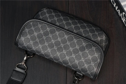 Brand Design Shoulder Bag Men Crossbody Bag Fashion Business PU Leather Shoulder Bag Male Mobile Phone Bag Purses Handbags New