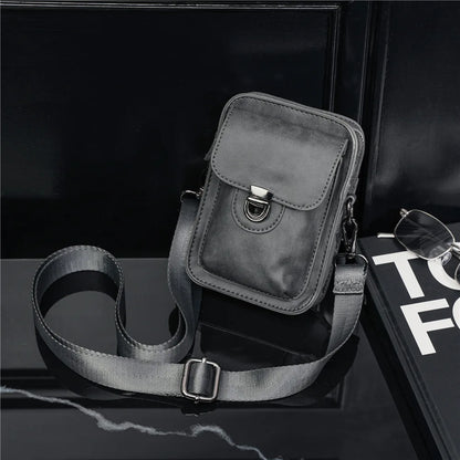 Vintage Mini Men's Crossbody Bag Fashion Shoulder Bag Men Mobile Phone Bag Casual Handbags Small Crossbody Shoulder Bag For Men