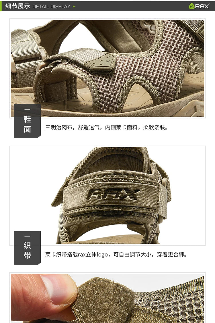 RAX Mens Sports Sandals Summer Outdoor Beach Sandals Men Aqua Trekking Water shoes women Upstream Shoes Women sports  Shoes