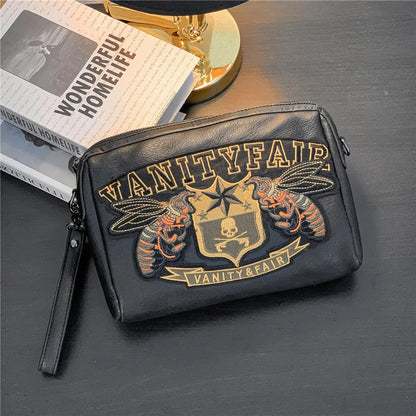 Embroidery Bee Crossbody Shoulder Bag Men Fashion Multifunction Clutch Bag Men Shoulder Bag Crossbody Messenger Bag Man Handbag