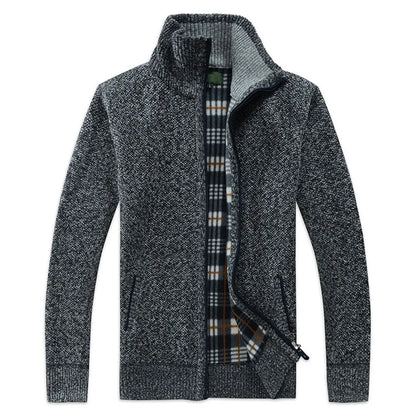 LEGIBLE 2025 Men's Sweaters Autumn Winter Wool Zipper Cardigan Sweaters Man Casual Knitwear Sweatercoat Male