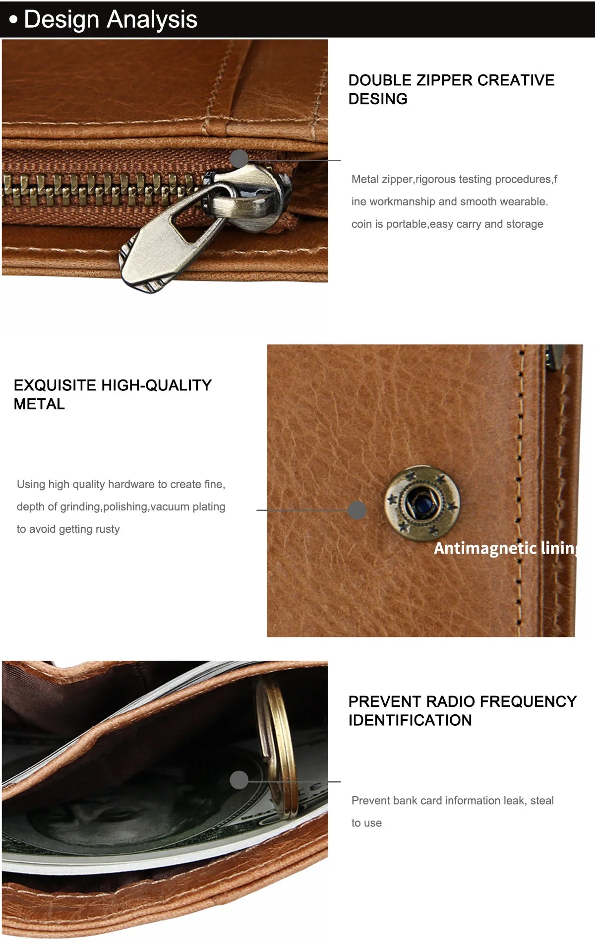 Men Name Engraving Short Wallets Casual Fashion Genuine Leather Male Zipper Purses Coin ID Card Holder Pocket Wallets For Men