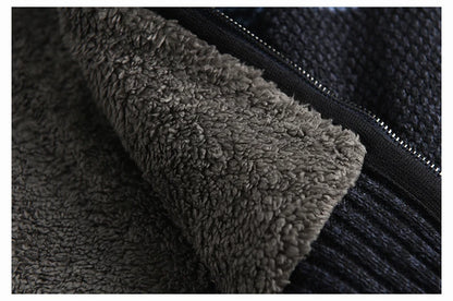 Men's Winter Thick Warm Snow Cotton Cardigan Sweater Rainbow Color plus Size 5XL 6XL 7XL Sweatcoat for Cold Weather
