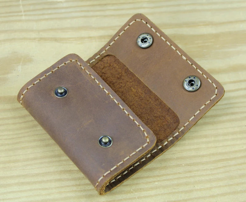 FANCODI Handmade Vintage Genuine Leather Key Holder Men keyChain Cover Leather Key Wallet Men key case bag Women Key Organizer