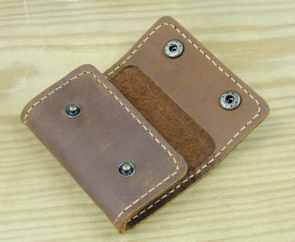 FANCODI Handmade Vintage Genuine Leather Key Holder Men keyChain Cover Leather Key Wallet Men key case bag Women Key Organizer