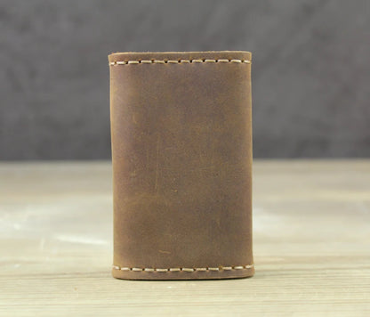 FANCODI Handmade Vintage Genuine Leather Key Holder Men keyChain Cover Leather Key Wallet Men key case bag Women Key Organizer