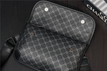 Brand Design Shoulder Bag Men Crossbody Bag Fashion Business PU Leather Shoulder Bag Male Mobile Phone Bag Purses Handbags New