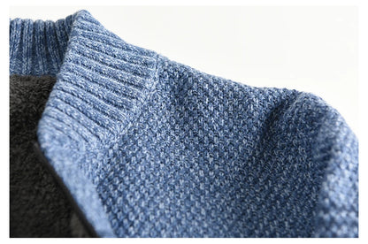 Men's Winter Thick Warm Snow Cotton Cardigan Sweater Rainbow Color plus Size 5XL 6XL 7XL Sweatcoat for Cold Weather