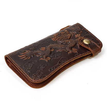Newsbirds Genuine Leather Long Wallet Wrist Belt Strap Chain Wallet Christmas Gift Wallet gift men woman wallets Clip Purse