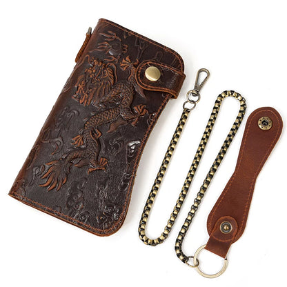 Newsbirds Genuine Leather Long Wallet Wrist Belt Strap Chain Wallet Christmas Gift Wallet gift men woman wallets Clip Purse