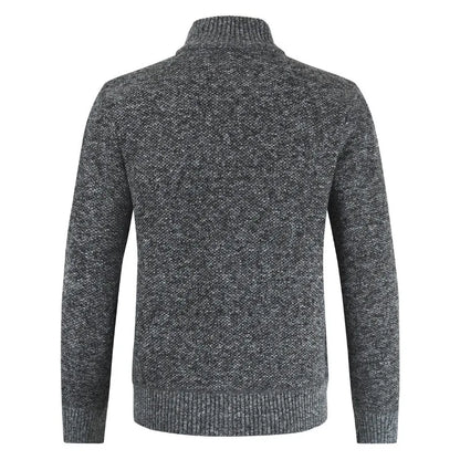 New Autumn Winter Jacket Men Coats Solid Slim Fit Thick Fleece Coats Men Jacket Casual Stand Collar Zip Jacket Men