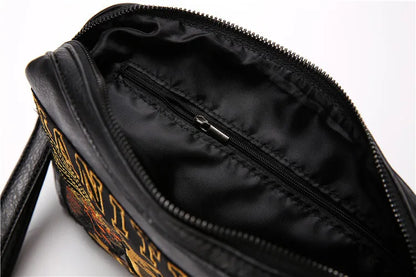 Embroidery Bee Crossbody Shoulder Bag Men Fashion Multifunction Clutch Bag Men Shoulder Bag Crossbody Messenger Bag Man Handbag
