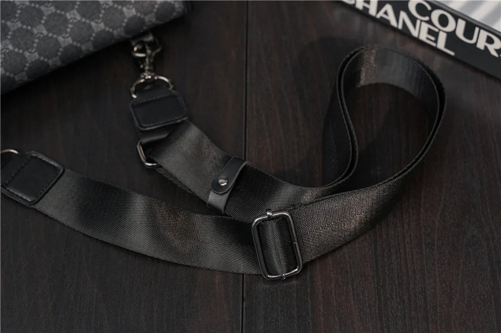 Brand Design Shoulder Bag Men Crossbody Bag Fashion Business PU Leather Shoulder Bag Male Mobile Phone Bag Purses Handbags New