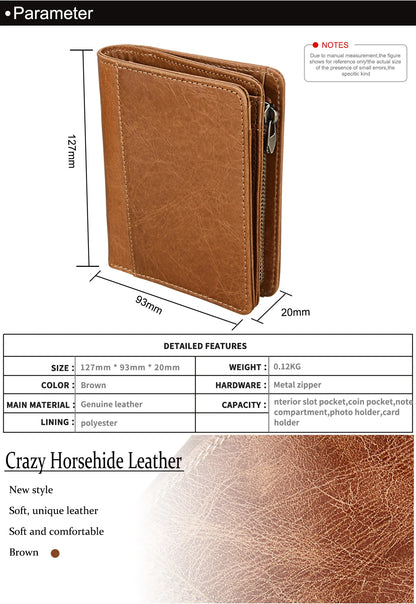 Men Name Engraving Short Wallets Casual Fashion Genuine Leather Male Zipper Purses Coin ID Card Holder Pocket Wallets For Men